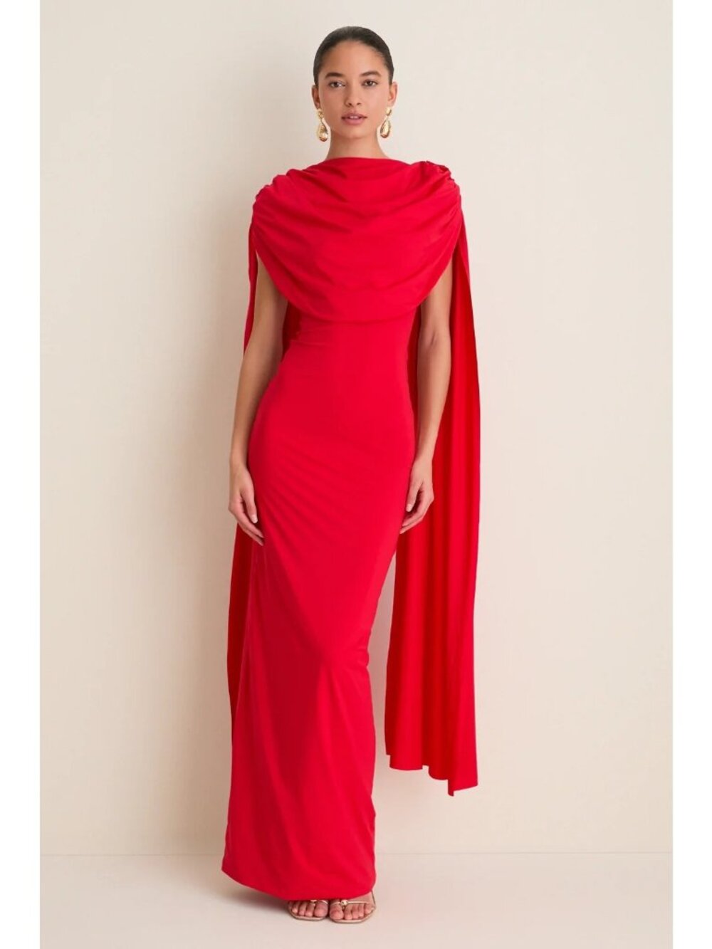 MAYGEL CORONEL Exclusive Batista Maxi Dress Red Size One Size NWT